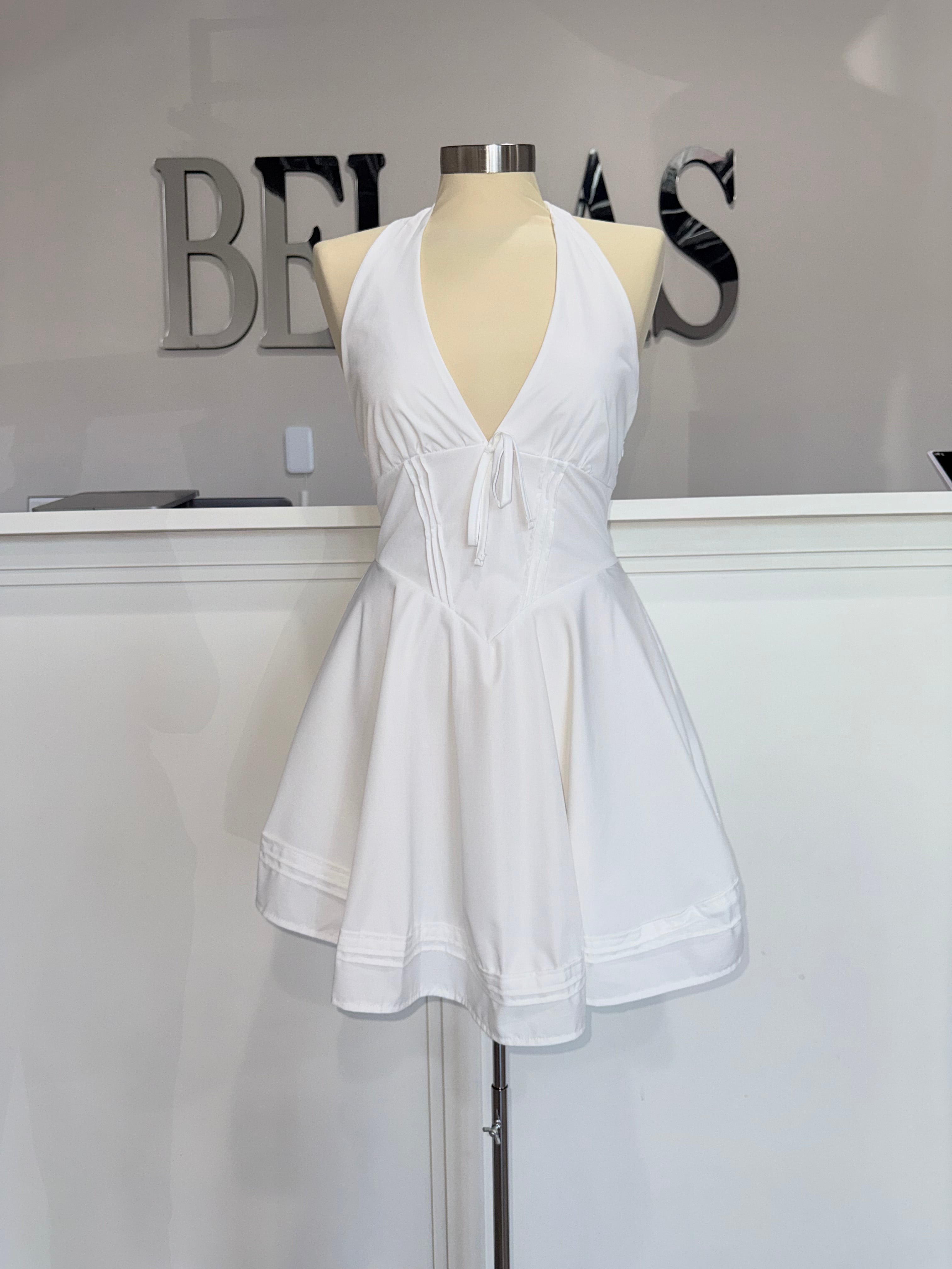 White Flared Dress